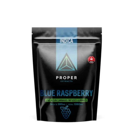 Proper Extracts Edibles - Triangles 1080mg Live Resin Gummies - Blue Raspberry - West Coast Cannabis