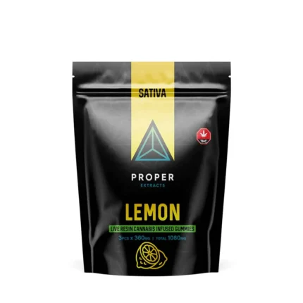 Proper Extracts Edibles - Triangles 1080mg Live Resin Gummies - Lemon - West Coast Cannabis