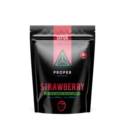 Proper Extracts Edibles - Triangles 1080mg Live Resin Gummies - Strawberry - West Coast Cannabis