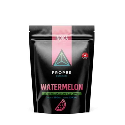 Proper Extracts Edibles - Triangles 1080mg Live Resin Gummies - Watermelon - West Coast Cannabis