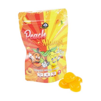 Sky High Edibles - Peach Mango Gummy 600mg THC - West Coast Cannabis
