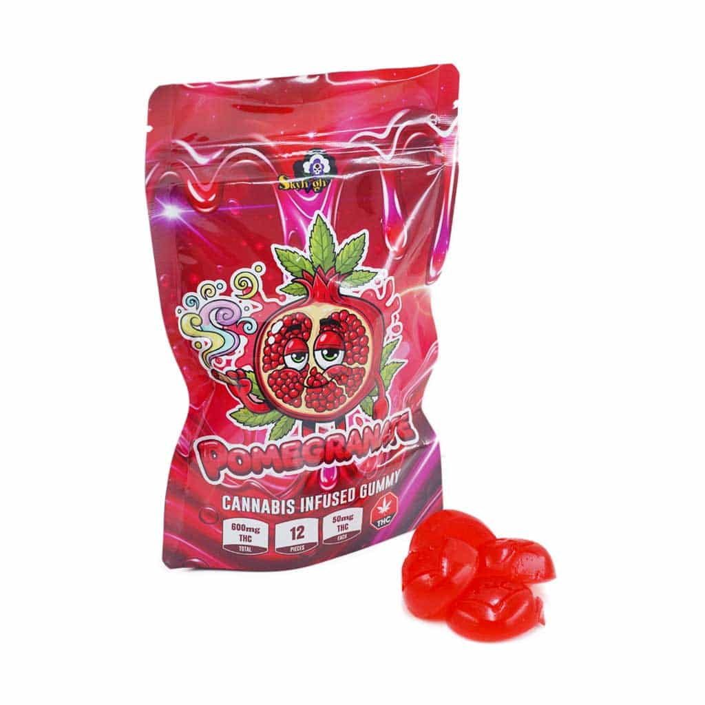Sky High Edibles - Pomegranate Gummy 600mg THC - West Coast Cannabis Sky High Edibles - Pomegranate Gummy 600mg THC - West Coast Cannabis