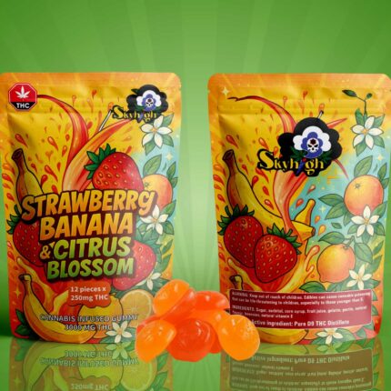 Sky High Edibles - Strawberry Banana + Citrus Blossom Gummy 3000mg THC - West Coast Cannabis