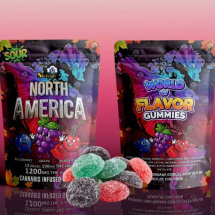 Sky High Edibles - World of Flavor Gummies - North America (1200mg THC) - West Coast Cannabis