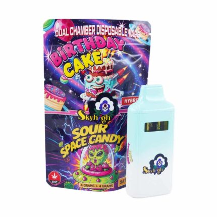 Sky High Extract - Dual Chamber Vape - Birthday Cake (Hybrid) + Sour Space Candy (Sativa) - (4 Grams + 4 Grams) - West Coast Cannabis