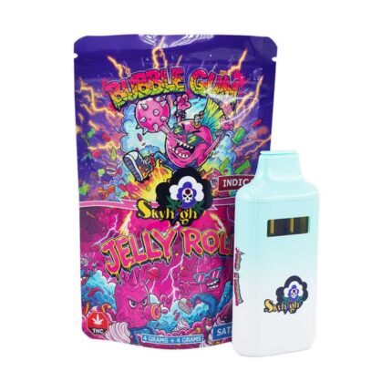 Sky High Extract - Dual Chamber Vape - Bubble Gum (Indica) + Jelly Roll (Sativa) - (4 Grams + 4 Grams) - West Coast Cannabis