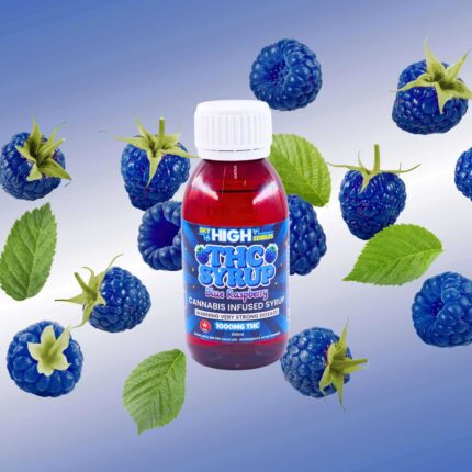 Sky High Syrup - Blue Raspberry 1000mg THC - West Coast Cannabis