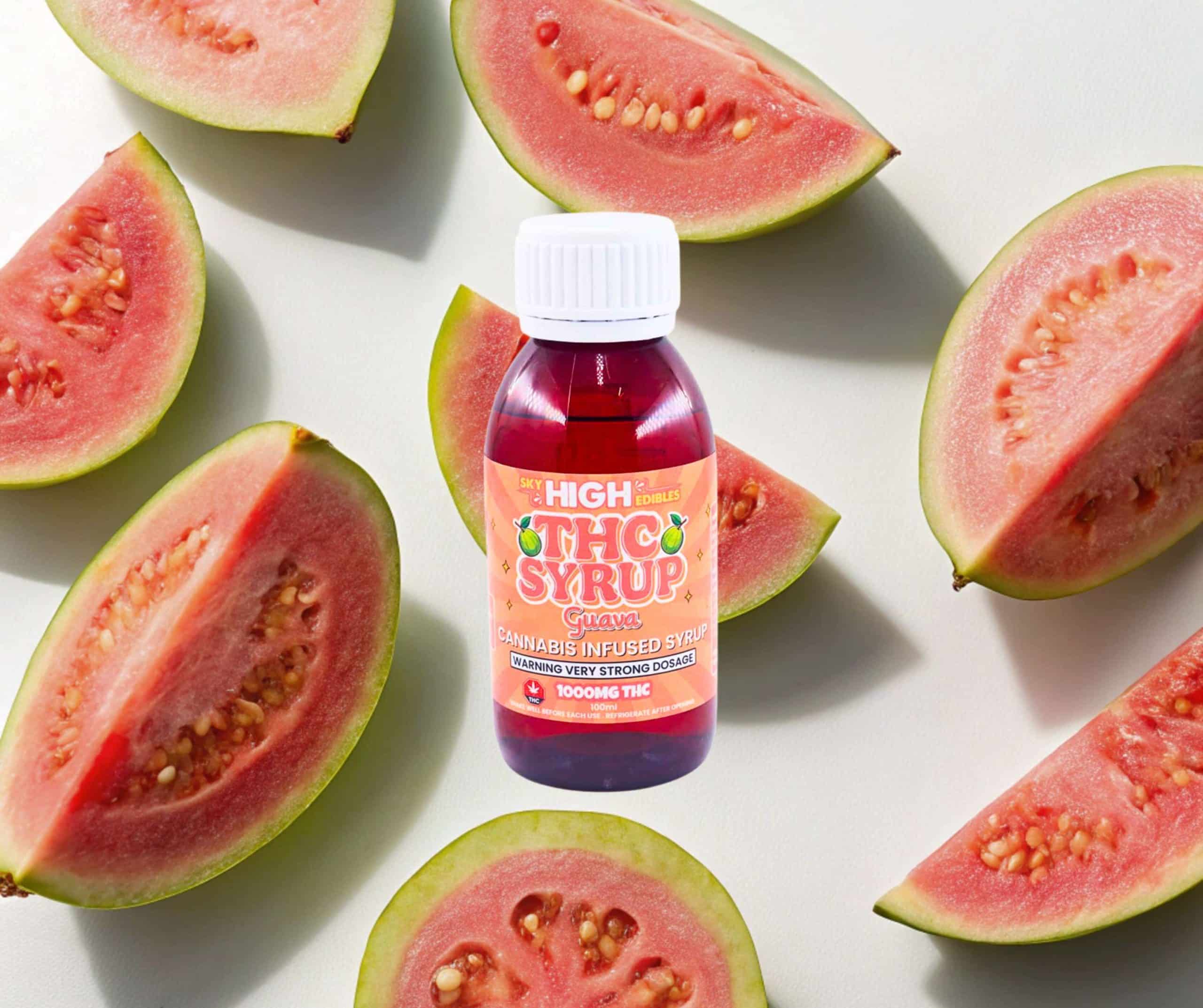Sky High Syrup - Guava 1000mg THC - West Coast Cannabis Sky High Syrup - Guava 1000mg THC - West Coast Cannabis