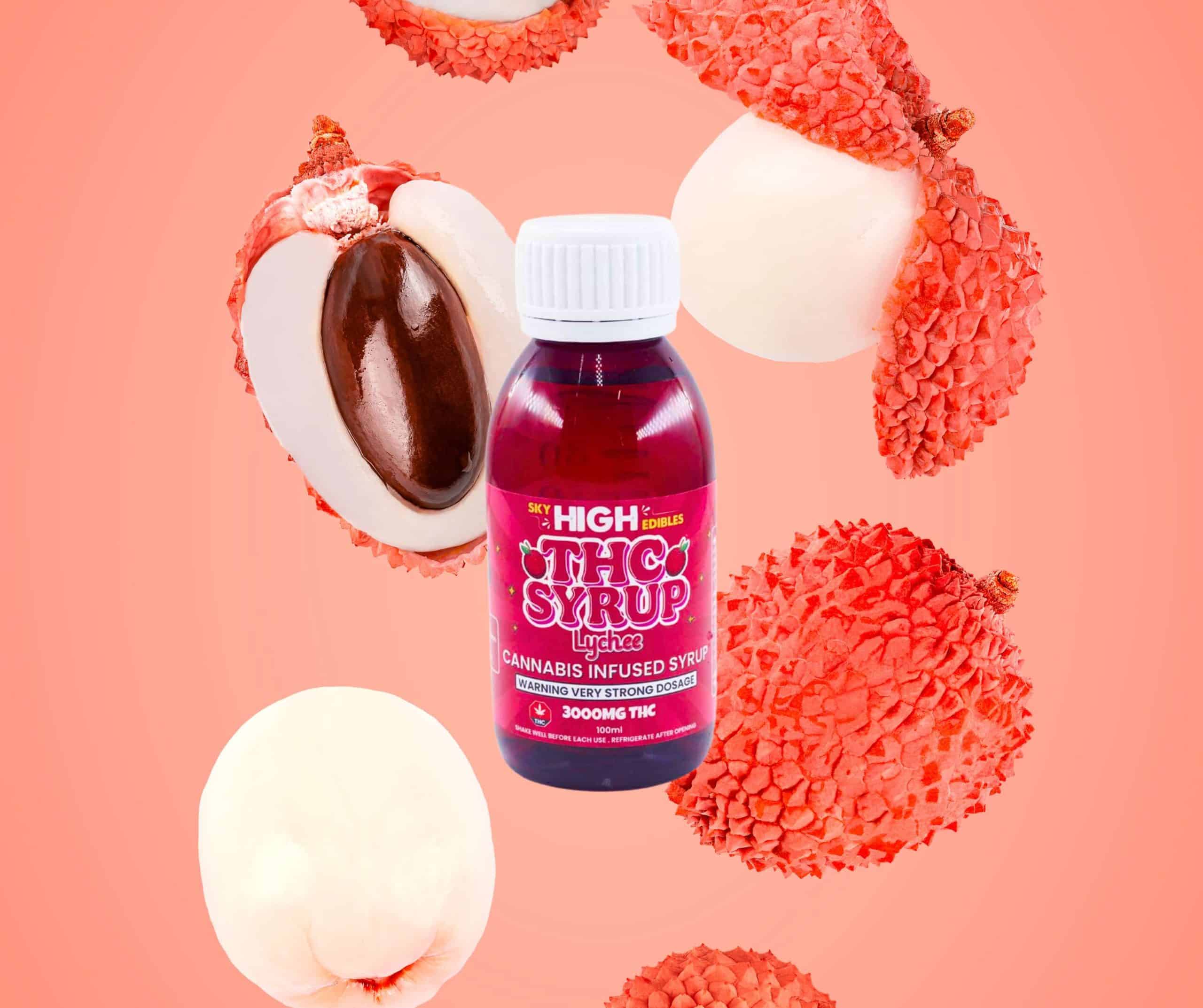 Sky High Syrup - Lychee 3000mg THC - West Coast Cannabis Sky High Syrup - Lychee 3000mg THC - West Coast Cannabis