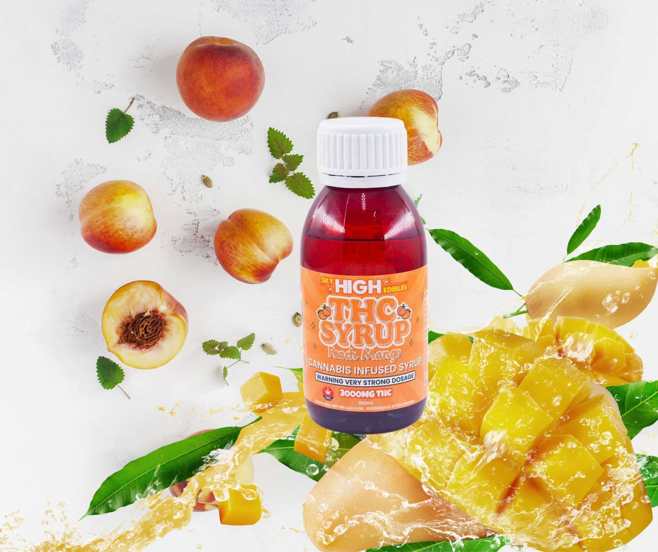 Sky High Syrup - Peach Mango 3000mg THC - West Coast Cannabis Sky High Syrup - Peach Mango 3000mg THC - West Coast Cannabis