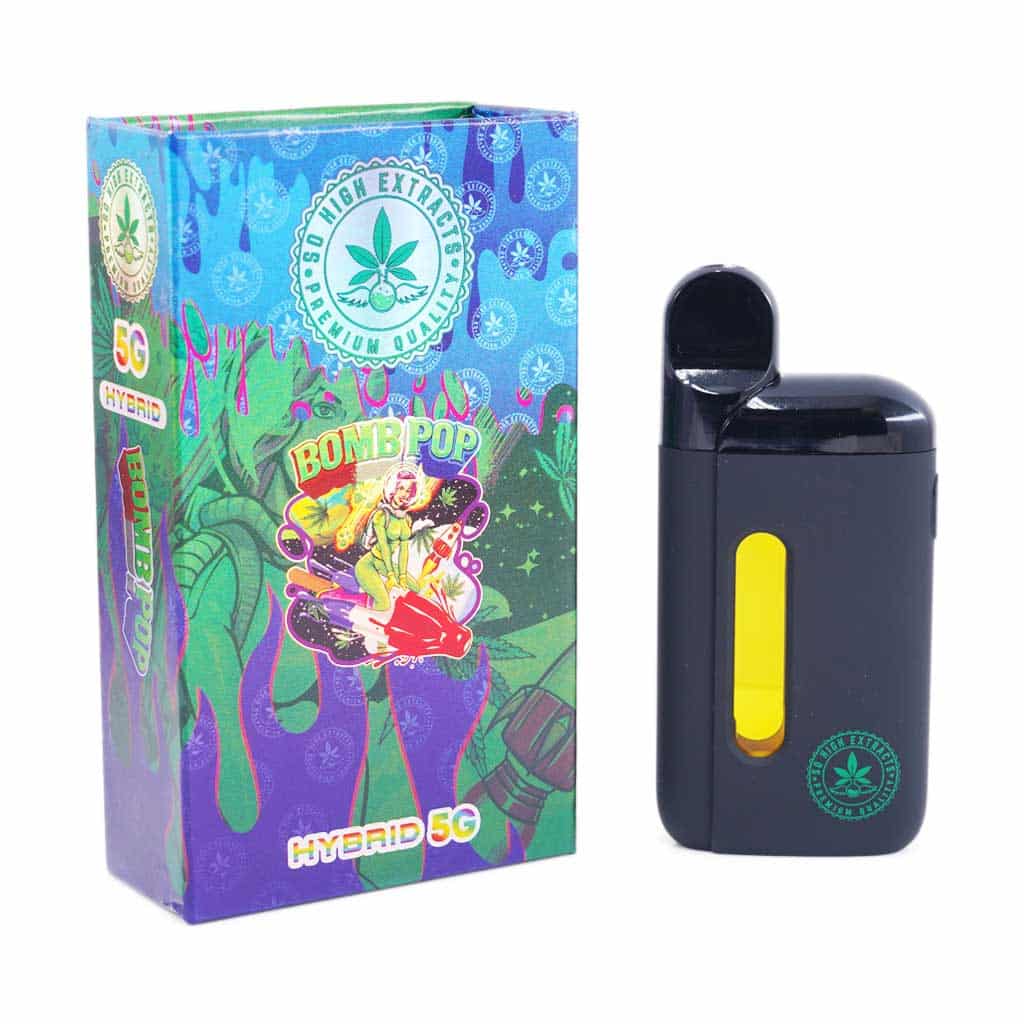 So High Extracts Disposable Pen - Bomb Pop 5ML (Hybrid) - West Coast Cannabis So High Extracts Disposable Pen - Bomb Pop 5ML (Hybrid) - West Coast Cannabis