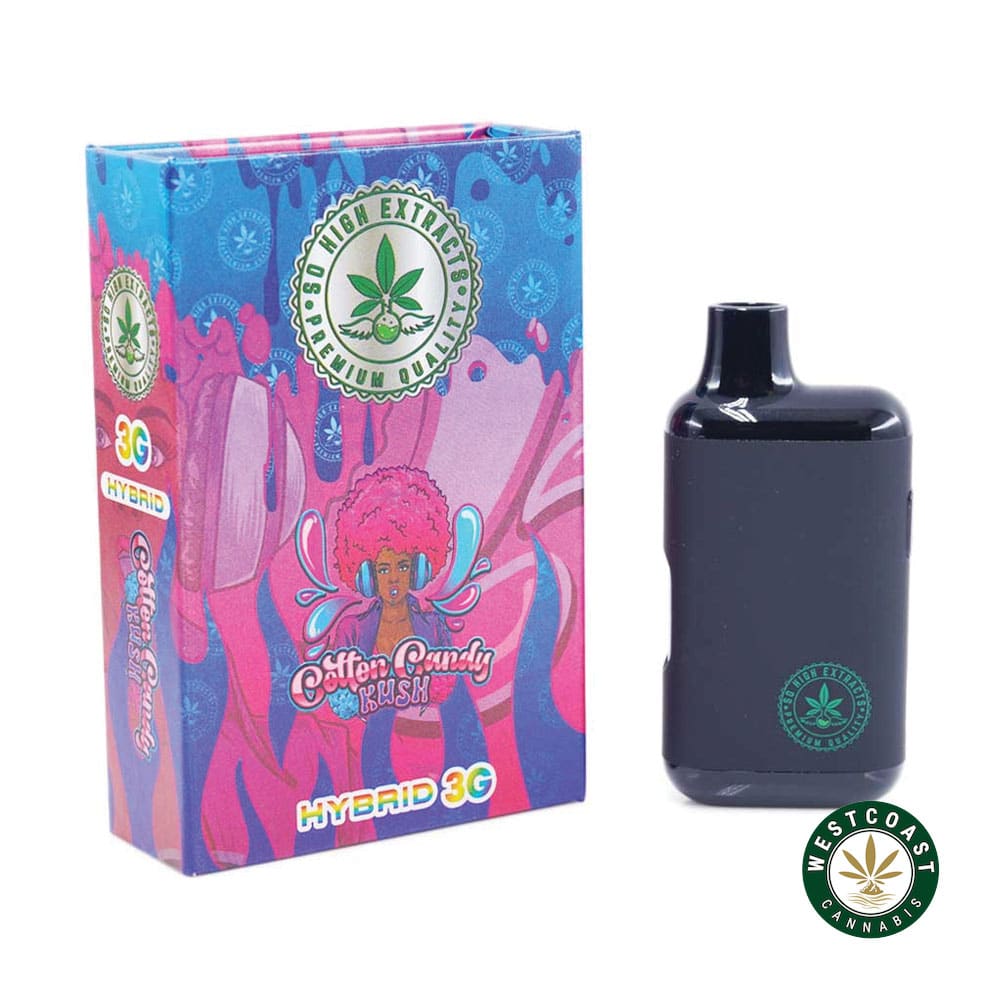 So High Extracts Disposable Pen - Cotton Candy 3ML (Hybrid) - West Coast Cannabis So High Extracts Disposable Pen - Cotton Candy 3ML (Hybrid) - West Coast Cannabis
