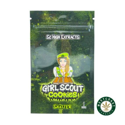 So High Extracts Premium Shatter - Girl Scout Cookies - West Coast Cannabis