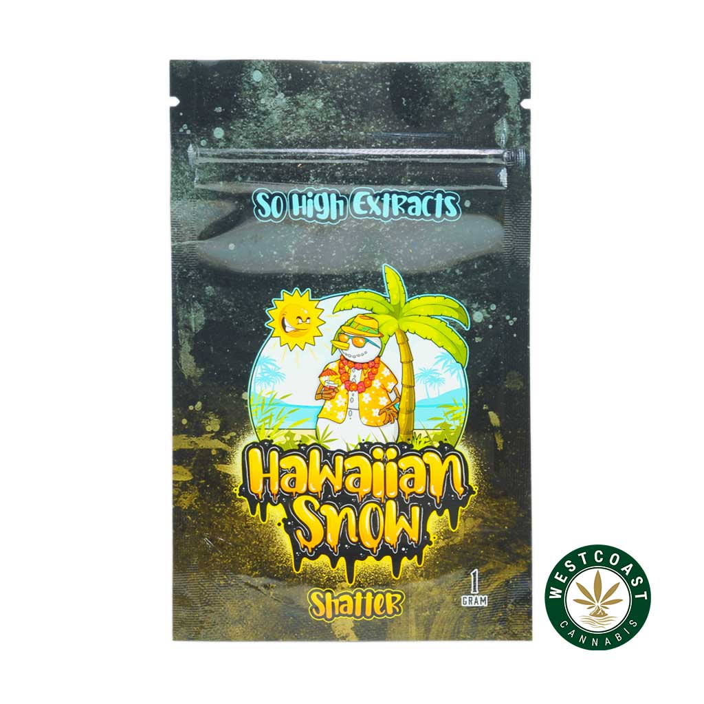 So High Extracts Premium Shatter - Hawaiian Snow - West Coast Cannabis So High Extracts Premium Shatter - Hawaiian Snow - West Coast Cannabis