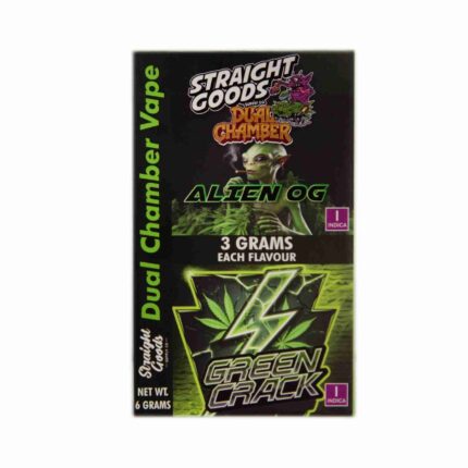 Straight Goods - Dual Chamber Vape - Alien OG + Green Crack (3 Grams + 3 Grams) - West Coast Cannabis