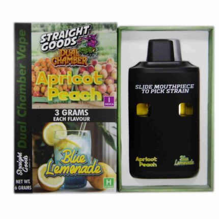 Straight Goods - Dual Chamber Vape - Apricot Peach + Blue Lemonade (3 Grams + 3 Grams) - West Coast Cannabis