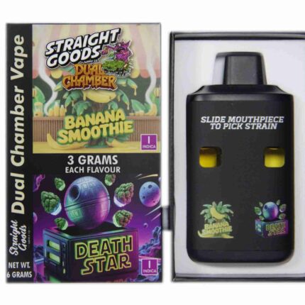 Straight Goods - Dual Chamber Vape - Banana Smoothie + Death Star (3 Grams + 3 Grams) - West Coast Cannabis
