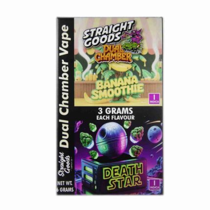 Straight Goods - Dual Chamber Vape - Banana Smoothie + Death Star (3 Grams + 3 Grams) - West Coast Cannabis