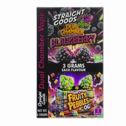 Straight Goods - Dual Chamber Vape - Blackberry + Fruity Pebbles OG (3 Grams + 3 Grams) - West Coast Cannabis