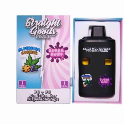 Straight Goods - Dual Chamber Vape - Blueberry Cookies + Bubba Kush (3 Grams + 3 Grams) - West Coast Cannabis