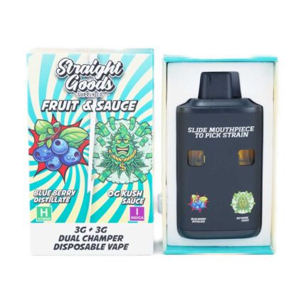 Straight Goods - Dual Chamber Vape - Blueberry + OG Kush (3 Grams + 3 Grams) - West Coast Cannabis