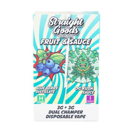 Straight Goods - Dual Chamber Vape - Blueberry + OG Kush (3 Grams + 3 Grams) - West Coast Cannabis