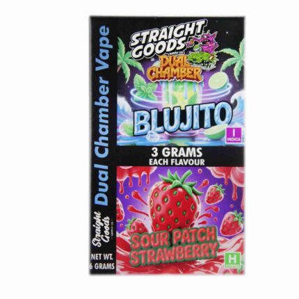 Straight Goods - Dual Chamber Vape - Blujito + Sour Patch Strawberry (3 Grams + 3 Grams) - West Coast Cannabis