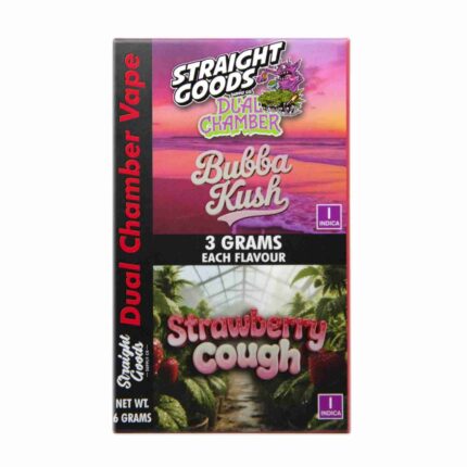 Straight Goods - Dual Chamber Vape - Bubba Kush + Strawberry Cough (3+3 Gram) - West Coast Cannabis