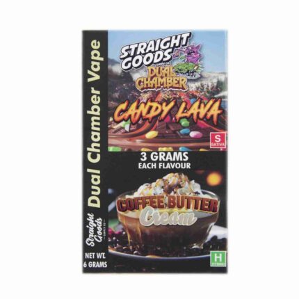 Straight Goods - Dual Chamber Vape - Candy Lava x Coffee Butter Cream (3 Grams + 3 Grams) - West Coast Cannabis