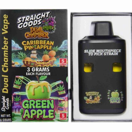 Straight Goods - Dual Chamber Vape - Caribbean Pineapple + Green Apple (3 Grams + 3 Grams) - West Coast Cannabis