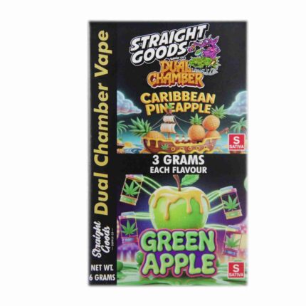 Straight Goods - Dual Chamber Vape - Caribbean Pineapple + Green Apple (3 Grams + 3 Grams) - West Coast Cannabis