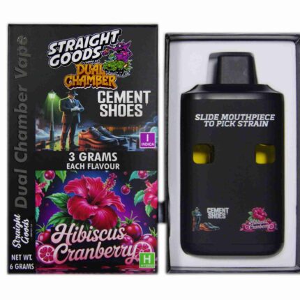 Straight Goods - Dual Chamber Vape - Cement Shoes + Hibiscus Cranberry (3 Grams + 3 Grams) - West Coast Cannabis