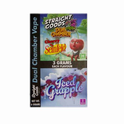 Straight Goods - Dual Chamber Vape - Cherry Seinfeld + Iced Grapple (3 Grams + 3 Grams) - West Coast Cannabis