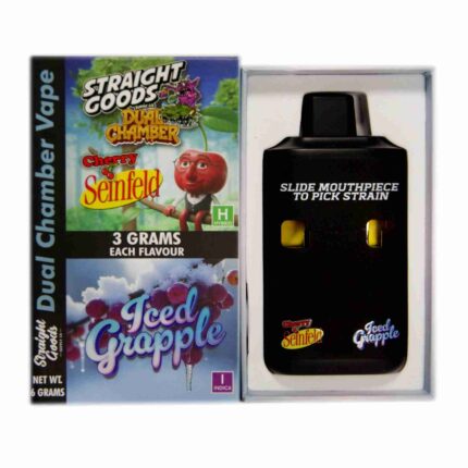 Straight Goods - Dual Chamber Vape - Cherry Seinfeld + Iced Grapple (3 Grams + 3 Grams) - West Coast Cannabis