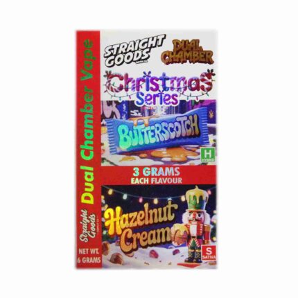 Straight Goods - Dual Chamber Vape - Christmas Series - Butterscotch + Hazelnut Cream (3 Grams + 3 Grams) - West Coast Cannabis
