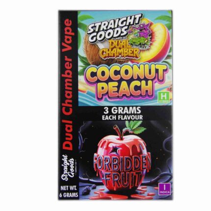 Straight Goods - Dual Chamber Vape - Coconut Peach + Forbidden Fruit (3 Grams + 3 Grams) - West Coast Cannabis