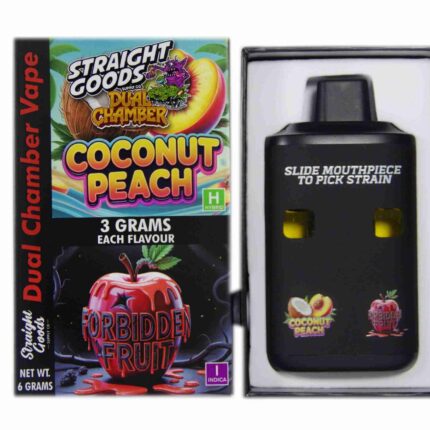 Straight Goods - Dual Chamber Vape - Coconut Peach + Forbidden Fruit (3 Grams + 3 Grams) - West Coast Cannabis