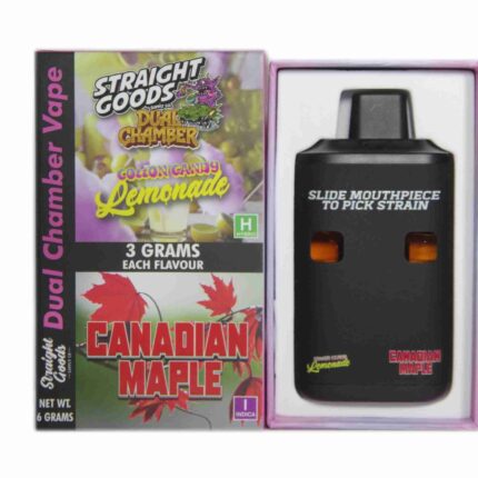 Straight Goods - Dual Chamber Vape - Cotton Candy Lemonade + Canadian Maple (3 Grams + 3 Grams) - West Coast Cannabis