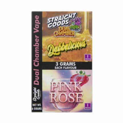 Straight Goods - Dual Chamber Vape - Dabbalicious + Pink Rose (3 Grams + 3 Grams) - West Coast Cannabis
