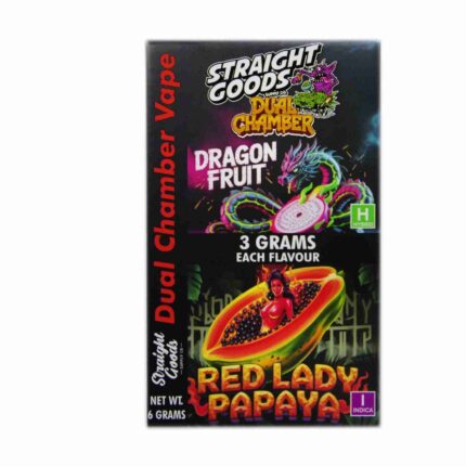 Straight Goods - Dual Chamber Vape - Dragon Fruit + Red Lady Papaya (3 Grams + 3 Grams) - West Coast Cannabis