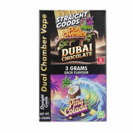Straight Goods - Dual Chamber Vape - Dubai Chocolate + Pina Colada (3 Grams + 3 Grams) - West Coast Cannabis