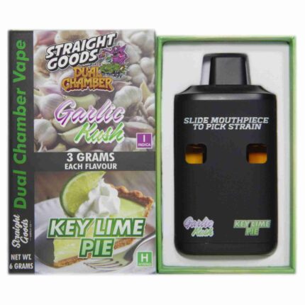 Straight Goods - Dual Chamber Vape - Garlic Kush + Key Lime Pie (3 Grams + 3 Grams) - West Coast Cannabis