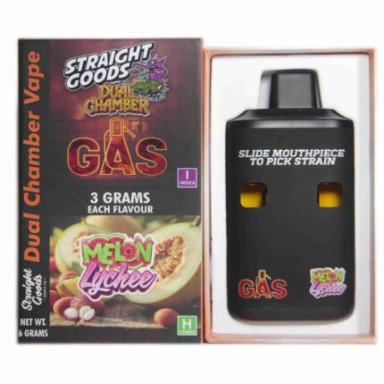 Straight Goods - Dual Chamber Vape - Gas + Melon Lychee (3 Grams + 3 Grams) - West Coast Cannabis