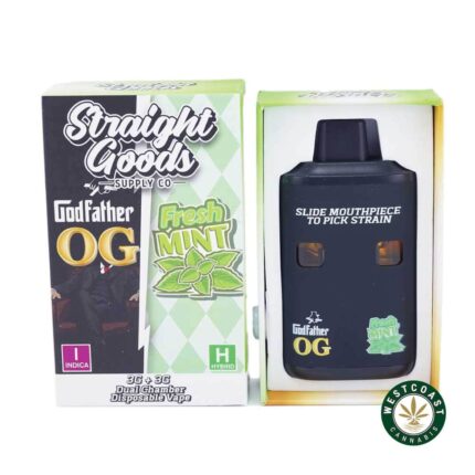 Straight Goods - Dual Chamber Vape - Godfather OG + Fresh Mint (3 Grams + 3 Grams) - West Coast Cannabis