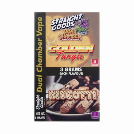 Straight Goods - Dual Chamber Vape - Golden Tangie + Biscotti (3 Grams + 3 Grams) - West Coast Cannabis