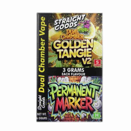 Straight Goods - Dual Chamber Vape - Golden Tangie V2 + Permanent Marker (3 Grams + 3 Grams) - West Coast Cannabis