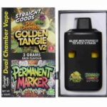 Straight Goods - Dual Chamber Vape - Golden Tangie V2 + Permanent Marker (3 Grams + 3 Grams) - West Coast Cannabis