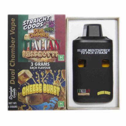 Straight Goods - Dual Chamber Vape - Italian Biscotti + Cheese Burst (3 Grams + 3 Grams) - West Coast Cannabis