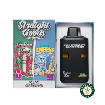 Straight Goods - Dual Chamber Vape - Italian Ice + Blue Cheese (3 Grams + 3 Grams) - West Coast Cannabis