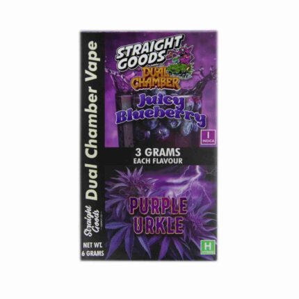 Straight Goods - Dual Chamber Vape - Juicy Blueberry x Purple Urkle (3 Grams + 3 Grams) - West Coast Cannabis